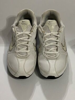 Nike Air Women's White and Gold Athletic Trainers